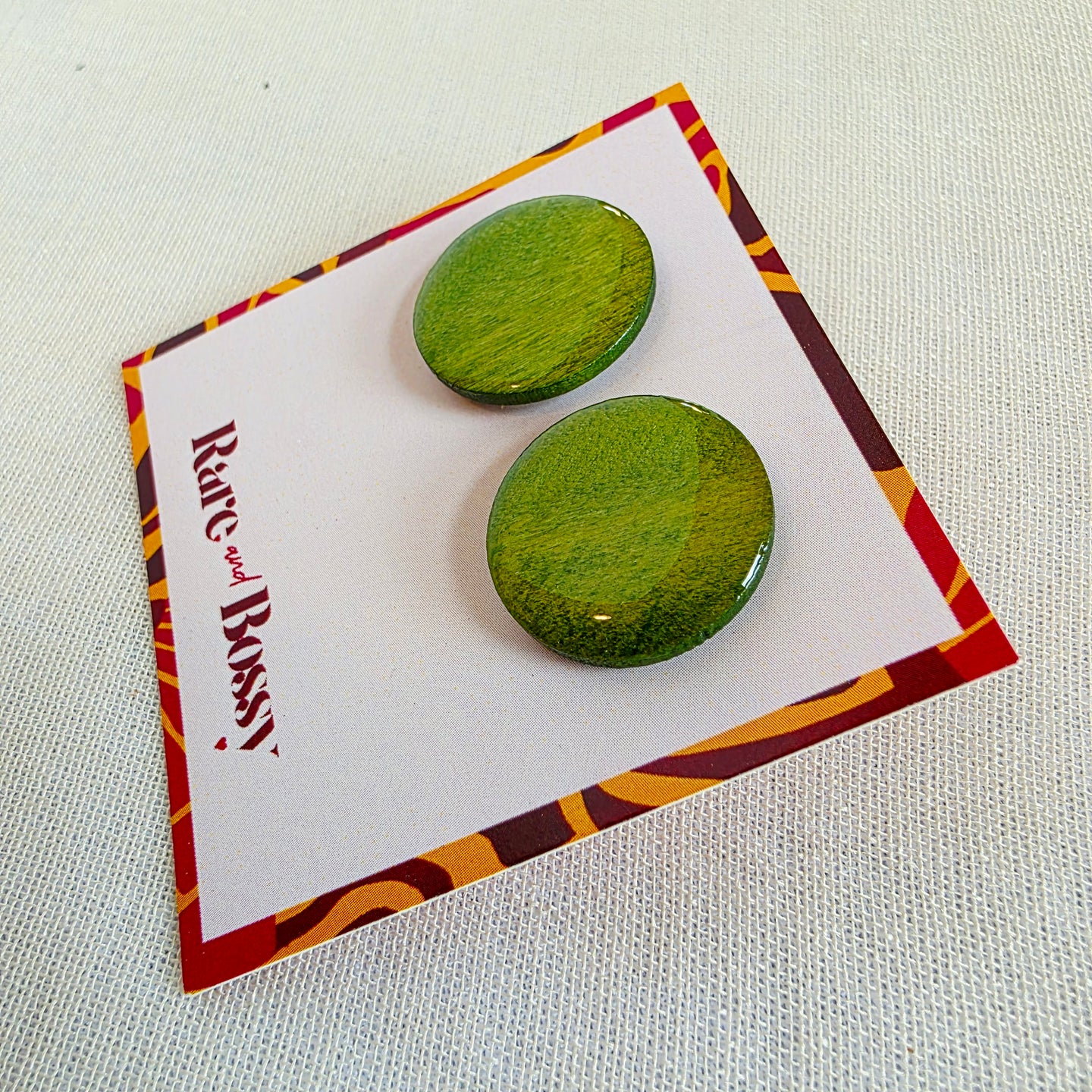 Green Wood+Resin Studs