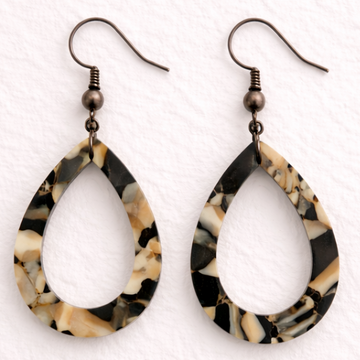 Black Teardrop Dangles