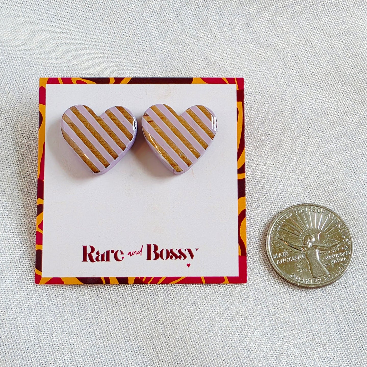 Purple Heart Studs