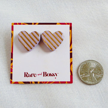 Purple Heart Studs
