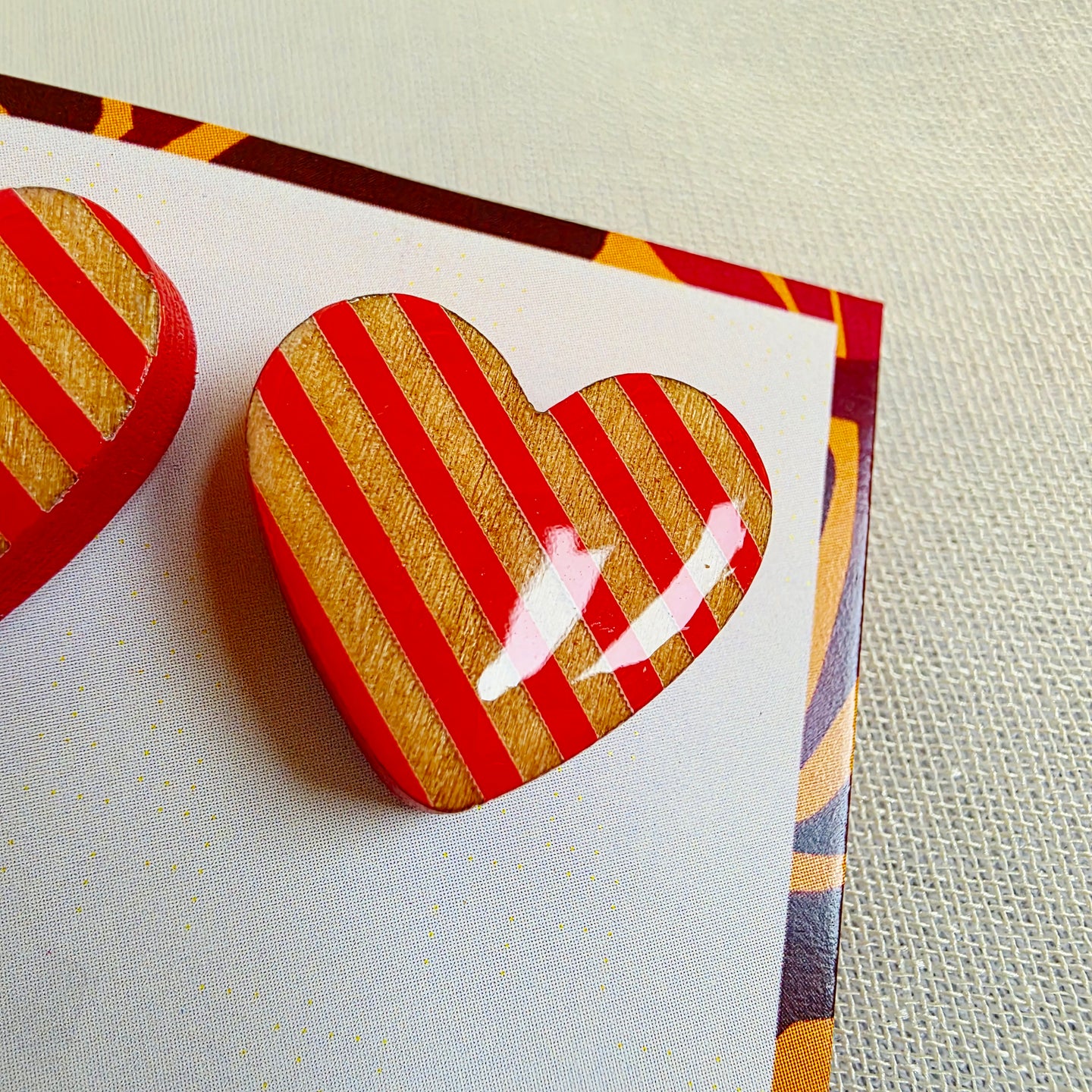 Red Heart Studs