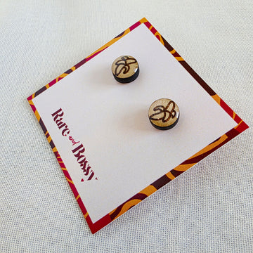 Banana Wood Resin Studs