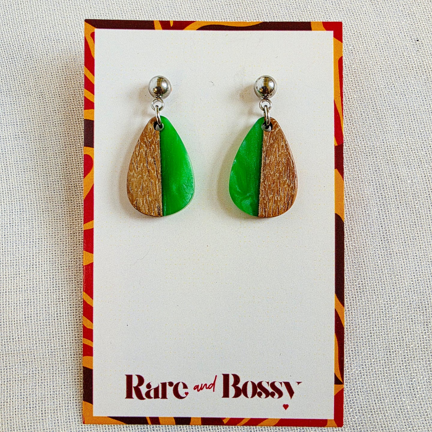 Green Mini Teardrop Dangles