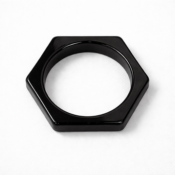 Black Hexagon Bangle