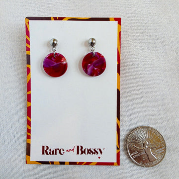Red Mini Circle Dangles