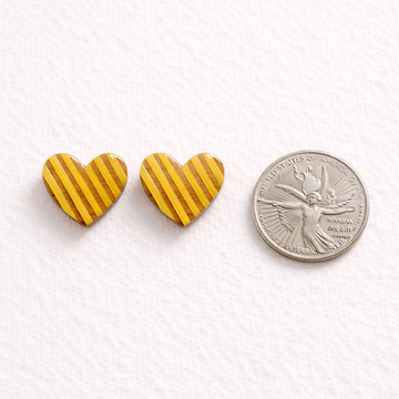 Yellow Heart Studs