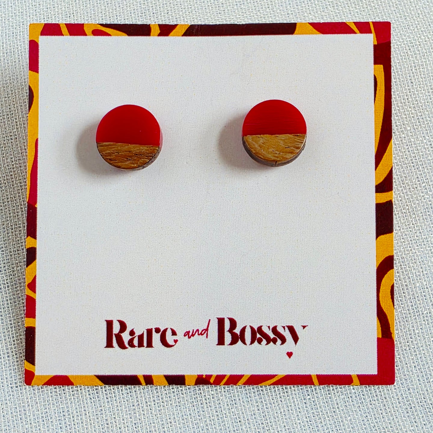 Red Wood + Resin Studs