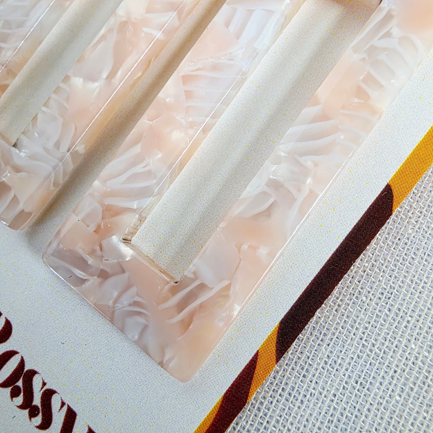 Blush Pink Rectangle Dangles