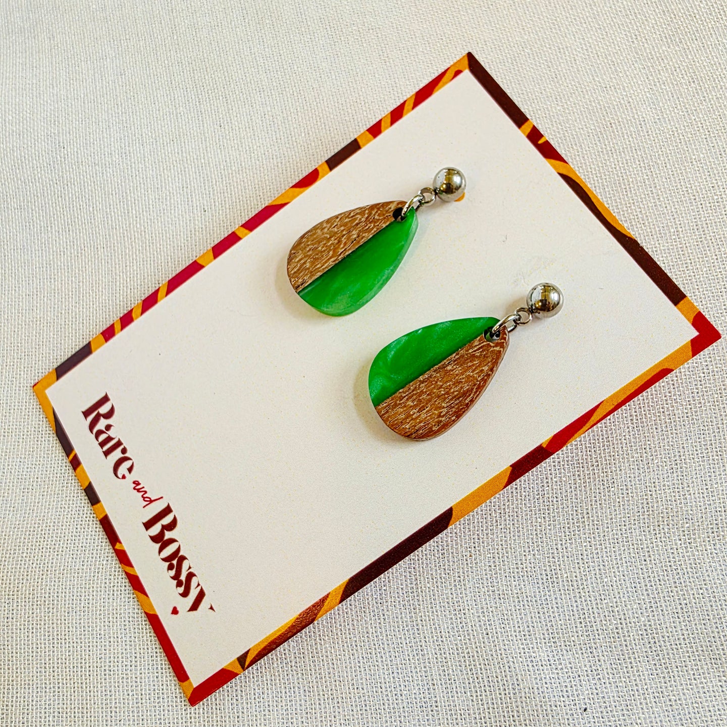 Green Mini Teardrop Dangles