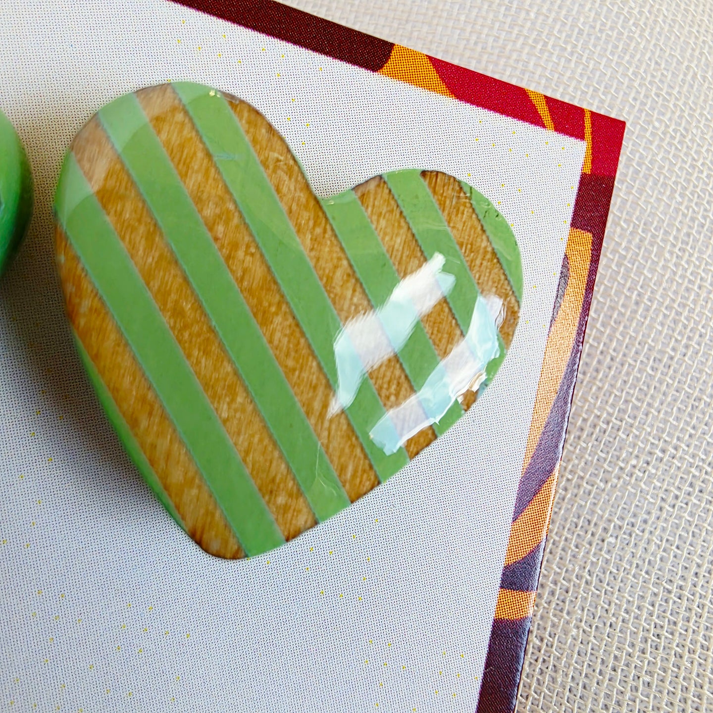 Green Heart Studs