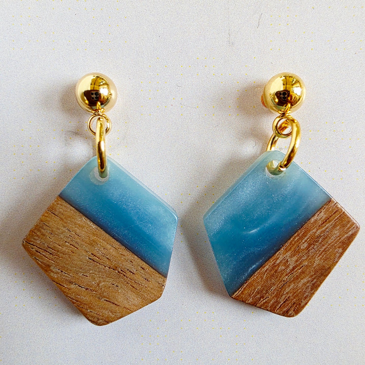 Blue Mini Pentagon Dangles