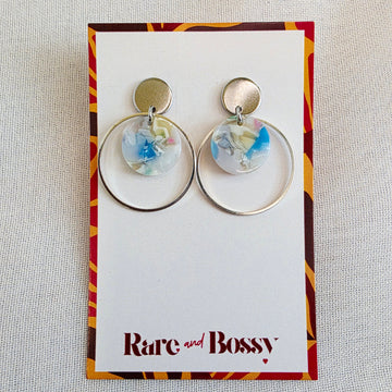 Light Blue Layered Dangles