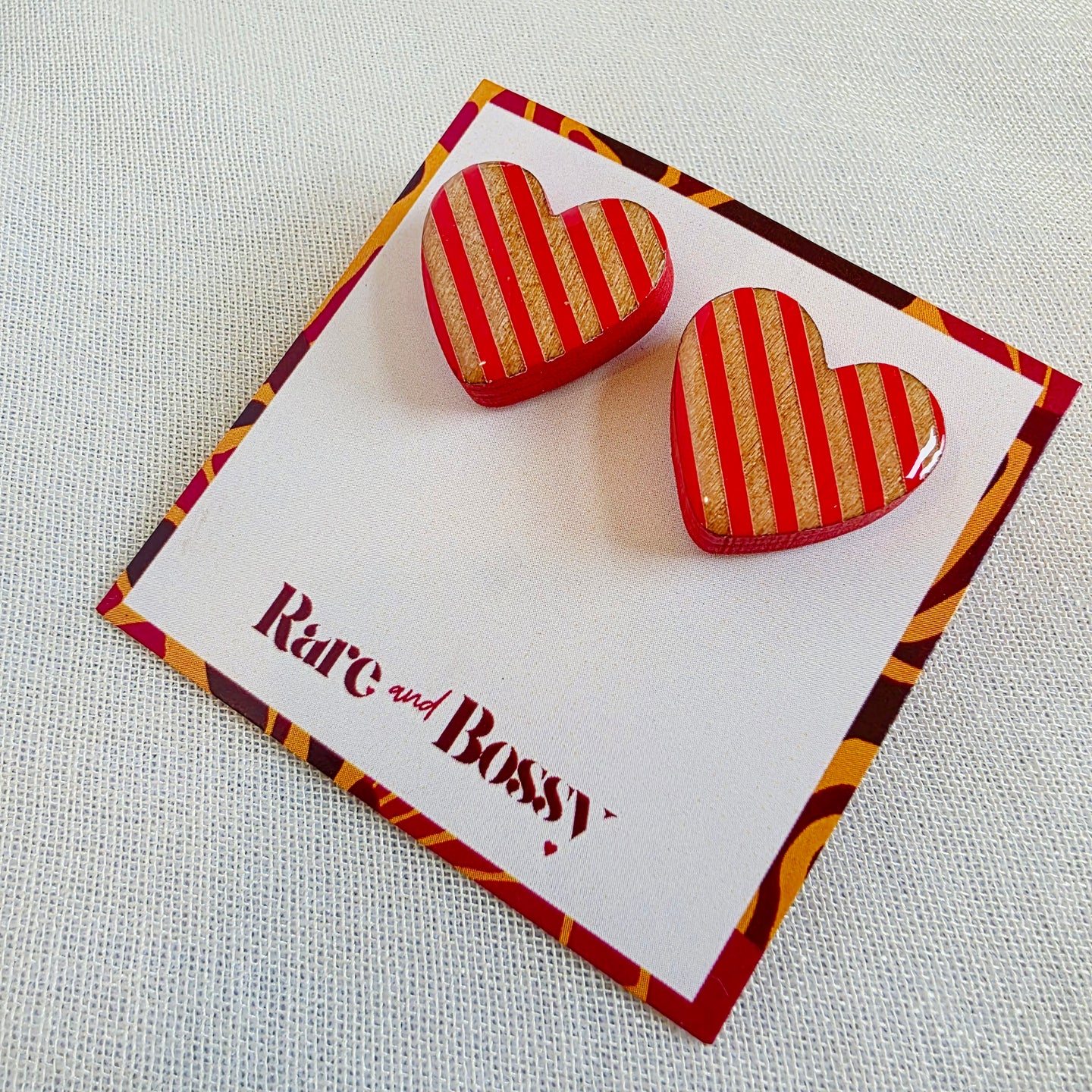 Red Heart Studs