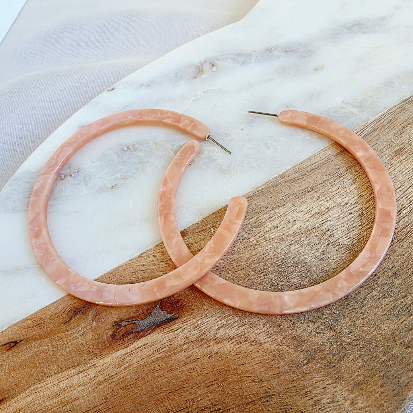 Rose Pink XL Hoops