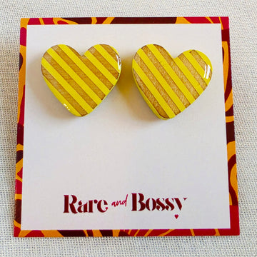 Yellow Heart Studs