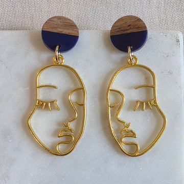 Blue Top Face Dangles