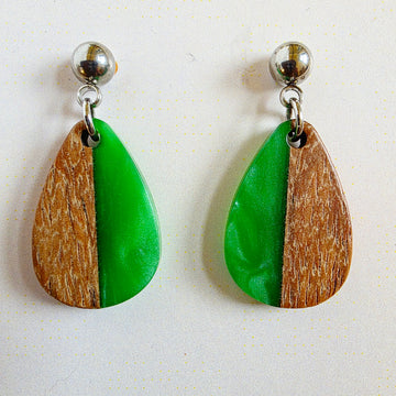 Green Mini Teardrop Dangles