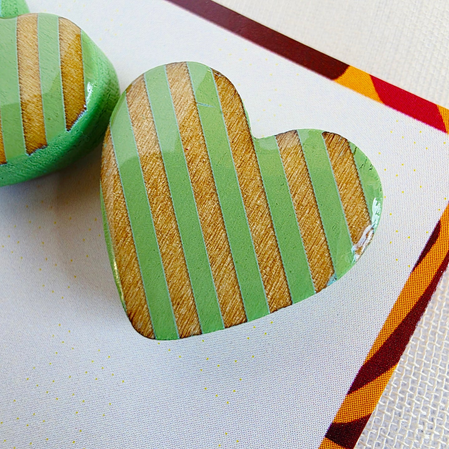 Green Heart Studs