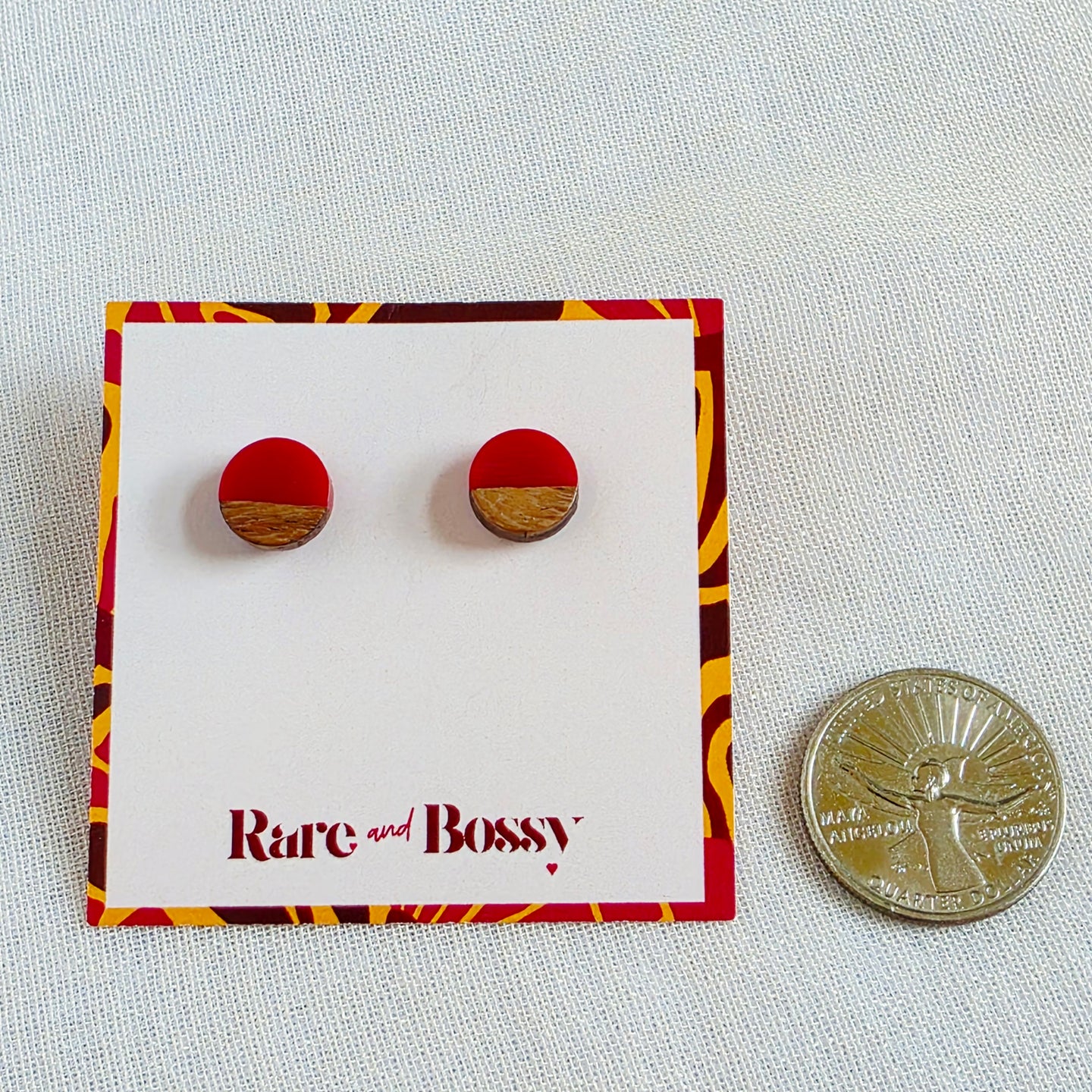 Red Wood + Resin Studs