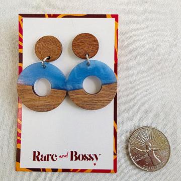 Blue Open Circle Dangles