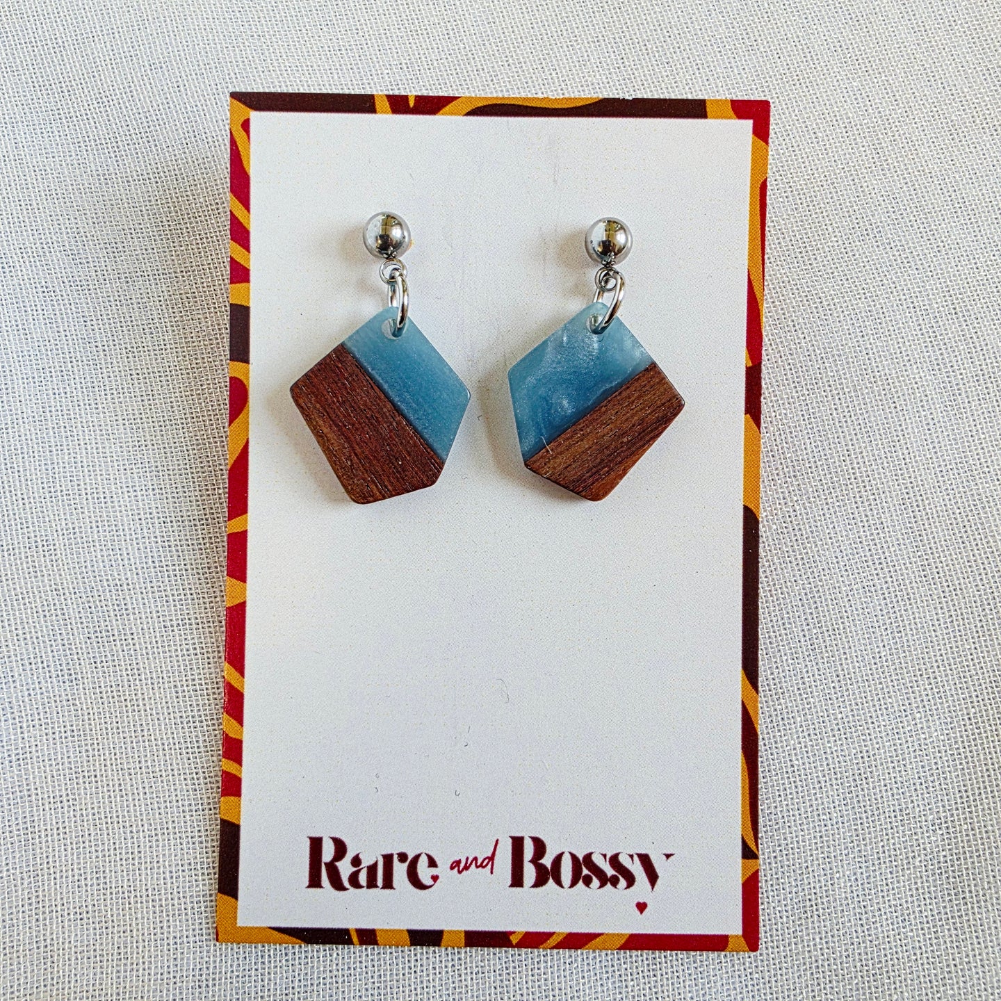 Blue Mini Pentagon Dangles