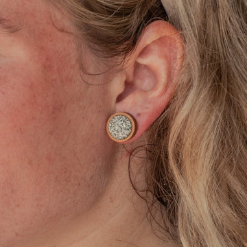 Silver Druzy Studs